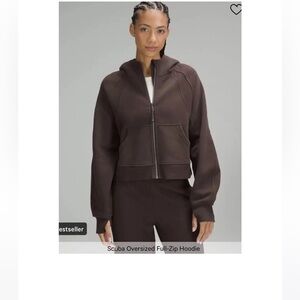 Lululemon oversized scuba hoodie, brown